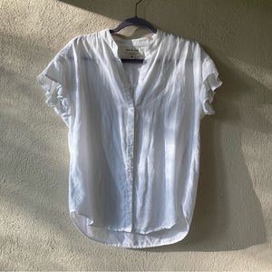 Anthropologie Cloth & Stone White ruffle top